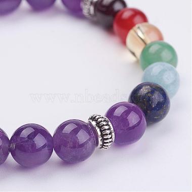 Natural Gemstone Beads Stretch Bracelets(BJEW-JB02947-05)-2