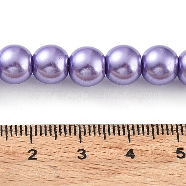 Baking Painted Pearlized Glass Pearl Round Bead Strands(X-HY-Q330-8mm-27)-4