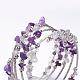 Five Loops Wrap Amethyst Beads Bracelets(BJEW-JB02589-05)-2