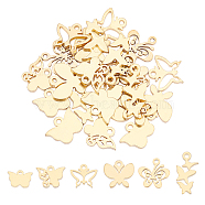 Unicraftale 304 Stainless Steel Charms, Laser Cut, Butterfly, Golden, 24pcs/box(STAS-UN0009-97G)