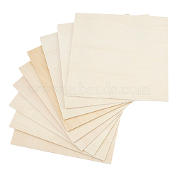 Unfinished Blank Wood Slices, Square Cutouts, for DIY Crafts Painting Staining Burning Coasters, 15.1x15x0.25cm(WOOD-NB0001-41)