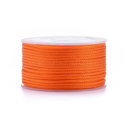 Polyester Braided Cords, for Jewelry Making Beading Crafting, Orange Red, 2mm, about 21.87 yards(20m)/roll(OCOR-I006-A01-04)