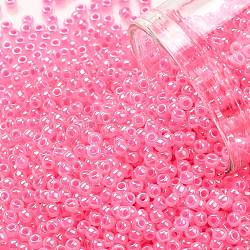 TOHO Round Seed Beads, Japanese Seed Beads, (910) Ceylon Hot Pink, 11/0, 2.2mm, Hole: 0.8mm, about 50000pcs/pound(SEED-TR11-0910)