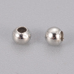 Iron Spacer Beads, Platinum, 2.5x2mm, Hole: 1.2mm, about 400pcs/50g(X-IFIN-E005-P)
