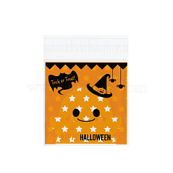 Rectangle OPP Cellophane Bags for Halloween, Goldenrod, 12.9x10.1cm, Unilateral Thickness: 0.035mm, Inner Measure: 10x10.1cm, about 95~100pcs/bag(OPC-I005-09A)