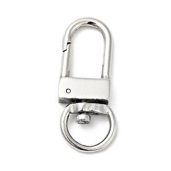 304 Stainless Steel Swivel Clasps, Swivel Snap Hook, Stainless Steel Color, 33x13.5x4.5mm, Hole: 9x8mm