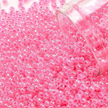 TOHO Round Seed Beads, Japanese Seed Beads, (910) Ceylon Hot Pink, 11/0, 2.2mm, Hole: 0.8mm, about 50000pcs/pound