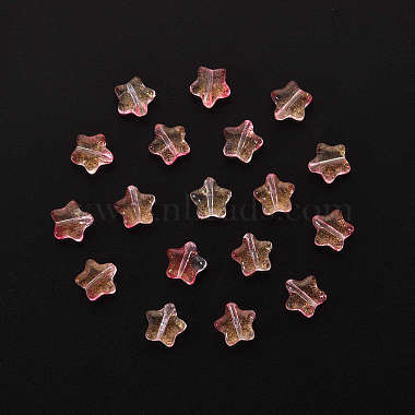 Pink Star Glass Beads