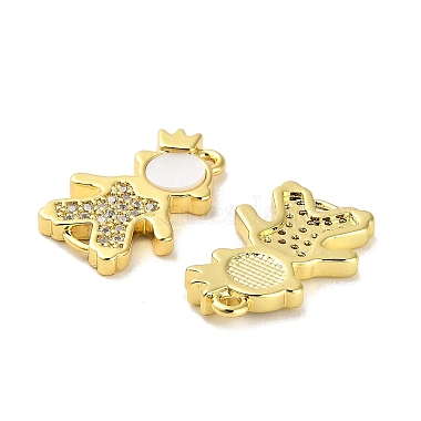 Brass Micro Pave Clear Cubic Zirconia Prince Connector Charms(KK-K365-15B-G)-2