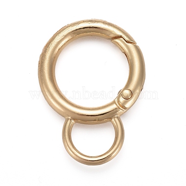 Golden Alloy Spring Ring Clasps