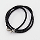 Braided Leather Cords for Necklace Making(NCOR-D002-17A)-1