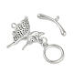 Brass Micro Pave Clear Cubic Zirconia Toggle Clasps(KK-K391-23P)-3