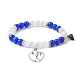 2Pcs 2 Color Valentine's Day Cat Eye Round Beaded Stretch Bracelets Set(BJEW-TA00432)-3