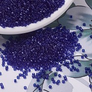 MIYUKI Delica Beads Small, Cylinder, Japanese Seed Beads, 15/0, (DBS0707) Transparent Cobalt, 1.1x1.3mm, Hole: 0.7mm, about 3500pcs/10g(X-SEED-J020-DBS0707)