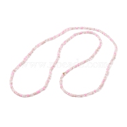 Jewelry Waist Bead, Body Chain, Glass Seed Beaded Belly Chain, Bikini Jewelry for Woman Girl, Pink, 770mm(NJEW-C00033-01)