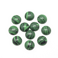 Synthetic Malachite Cabochons, Dyed, Half Round/Dome, 12x5mm(G-R416-12mm-38)