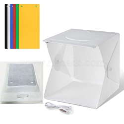 PVC Portable Folding Photography Light Tent Kit, with EVA Background Cloth and USB Cable, Mixed Color, Photography Tent: 220x230x240mm(TOOL-L015-01)