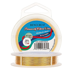 BENECREAT 3 Strands Copper Craft Wire, Long-Lasting Plated, Twisted Round, Golden, 0.3mm, about 80m/roll(CWIR-BC0008-0.3mm-G)
