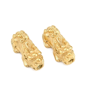 304 Stainless Steel Beads, Pi Xiu, Ion Plating(IP), Golden, 15.5x7.5x6.5mm, Hole: 1.8mm