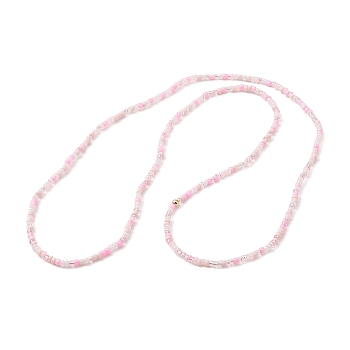 Jewelry Waist Bead, Body Chain, Glass Seed Beaded Belly Chain, Bikini Jewelry for Woman Girl, Pink, 770mm