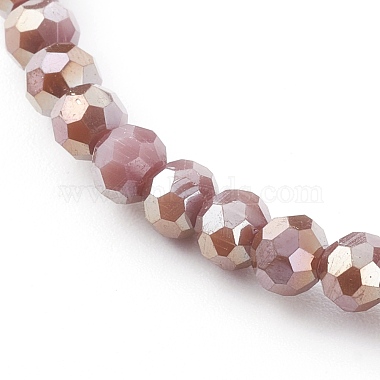 Electroplate Faceted Round Glass Beaded Bracelets(BJEW-JB06124-04)-3