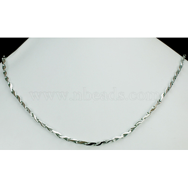 304 Stainless Steel or 201 Stainless Steel Necklace for Men Women(STAS-C042-04)-2