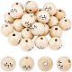 30Pcs Printed Natural Wood European Beads(WOOD-FH0001-92)-1