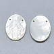 Natural White Shell Mother of Pearl Shell Pendants(SSHEL-S264-010)-2