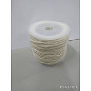 Jute Cord, Jute String, Jute Twine, for Jewelry Making, Floral White, 2mm, about 10.93 yards(10m)/roll(OCOR-WH0002-01)