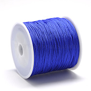 Nylon Thread, Chinese Knotting Cord, Blue, 1mm, about 284.33 yards(260m)/roll(NWIR-Q009A-F227)