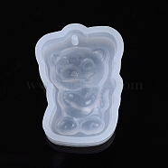 Chinese Zodiac Pendant Silicone Molds, Resin Casting Molds, For UV Resin, Epoxy Resin Jewelry Making, Tiger, 29x21x10mm, Inner Size: 26x18mm(DIY-I025-04C)