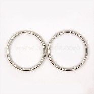 Iron Split Key Rings, Keychain Clasp Findings, Platinum, 30x2mm, 26mm Inner Diameter(X-IFIN-C055-4)