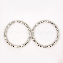 Iron Split Key Rings, Keychain Clasp Findings, Platinum, 30x2mm, 26mm Inner Diameter(X-IFIN-C055-4)