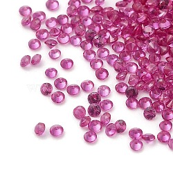 Cubic Zirconia Cabochons, Faceted Diamond, Old Rose, 1.3x1mm(ZIRC-K090-1.3mm-01D)