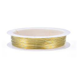 Round Craft Copper Wire, Nickel Free, Golden, 0.3mm , about 82.02 Feet(25m)/roll(X-CW0.3mm007)