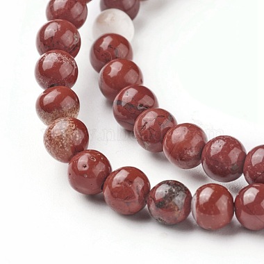 Chapelets de perles en jaspe rouge naturel(X-G-F348-02-6mm)-3