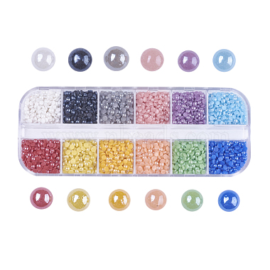 3mm Mixed Color Half Round Porcelain Cabochons