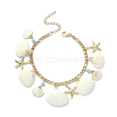 Floral White Starfish Shell Bracelets