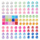 Pandahall 300pcs 15 couleurs perles acryliques transparentes(MACR-TA0001-29)-1