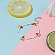 Glass Seed Braided Watermelon Charms Bracelet for Women(BJEW-TA00140-02)-2