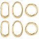 6Pcs 3 Styles Rack Plating Brass Spring Gate Rings(KK-SC0004-45)-1