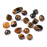 Natural Tiger Eye Beads, No Hole Beads, Nuggets, Tumbled Stone, Healing Stones for 7 Chakras Balancing, Crystal Therapy, Meditation, Reiki, Vase Filler Gems, 12~28x13~15x8~12mm, about 315pcs/1000g(G-M371-02)