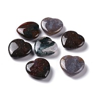 Natural Indian Agate Heart Love Stone, Pocket Palm Stone for Reiki Balancing, 29.5x30x9mm(G-F678-44)