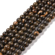 Natural Coffee Jasper Beads Strands, Round, 6mm, Hole: 1.2mm, about 70pcs/strand, 15.7 inch(39.8cm).(G-L501-05C)