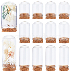 12Pcs 3 Styles Glass Dome Cover, Decorative Display Case, Cloche Bell Jar Terrarium with Cork Base, Arch, Clear, 30x45~69mm, Inner Diameter: 25mm, 4pcs/style(AJEW-CP0005-89)