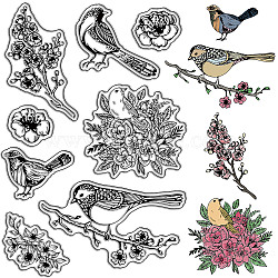 Custom PVC Plastic Clear Stamps, for DIY Scrapbooking, Photo Album Decorative, Cards Making, Stamp Sheets, Film Frame, Bird, 160x110x3mm(DIY-WH0439-0108)