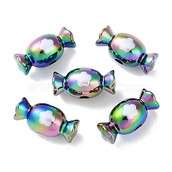 Transparent Acrylic Beads, Gradient Color, Two Tone, Butterfly, Colorful, 9.5x20x9.5mm, Hole: 2.5mm(OACR-H112-17)