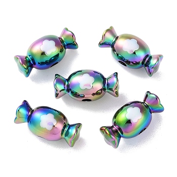 Transparent Acrylic Beads, Gradient Color, Two Tone, Butterfly, Colorful, 9.5x20x9.5mm, Hole: 2.5mm