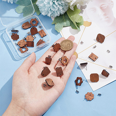 24Pcs 6 Style Wood Stud Earring Findings(WOOD-AR0001-32)-3