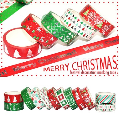 クリスマスのテーマDIYスクラップブック装飾粘着テープ(DIY-CJC0001-12)-5